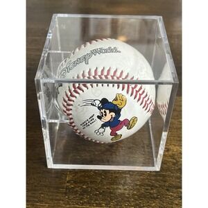 Walt Disney World Mickey Mouse Souvenir Sketches Baseball In Case